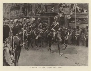 Die Eskorte der regulären indischen Armee